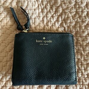 Kate Spade Black Compact Leather Wallet